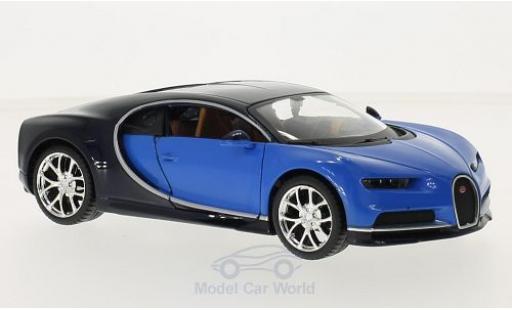 Coche miniatura Bugatti Chiron 1/24 Maisto azul/azul 2016 Bugatti Chiron 1/24 Maisto azul/azul 2016 coche miniatura