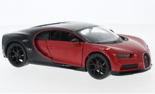 Coche miniatura Bugatti Chiron 1/24 Maisto Sport rojo/negro Bugatti Chiron 1/24 Maisto Sport rojo/negro coche miniatura