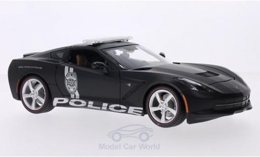 Coche miniatura Chevrolet Corvette C7 1/18 Maisto (C7) Stingray matt-negro Police 2014 Chevrolet Corvette C7 1/18 Maisto (C7) Stingray matt-negro Police 2014 coche miniatura