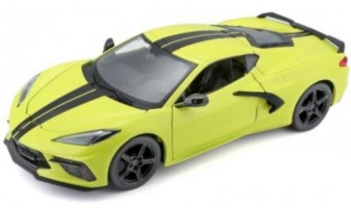 Coche miniatura Chevrolet Corvette 1/24 Maisto C8 Stingray Z51 amarillo/negro 2020 Chevrolet Corvette 1/24 Maisto C8 Stingray Z51 amarillo/negro 2020 coche miniatura