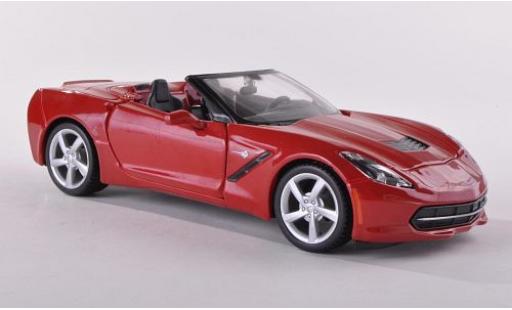 Coche miniatura Chevrolet Corvette 1/24 Maisto Stingray (C7) Convertible metalico rojo 2014 Chevrolet Corvette 1/24 Maisto Stingray (C7) Convertible metalico rojo 2014 coche miniatura