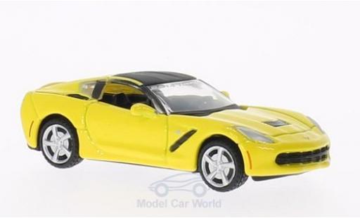 Chevrolet Corvette C7 1/64 Maisto Stingray (C7) amarillo 2014 Toy Fair Edition 2014 coche miniatura