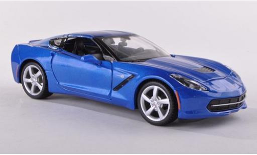 Chevrolet Corvette 1/24 Maisto Stingray (C7) metalico azul 2014 coche miniatura