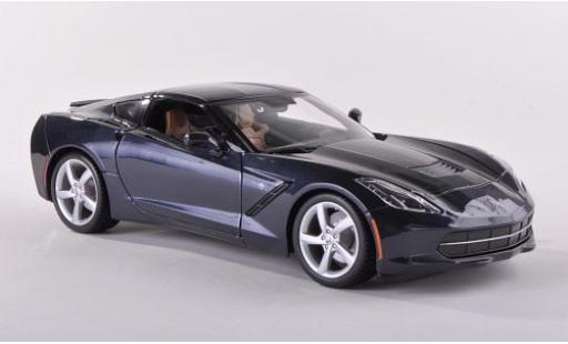 Chevrolet Corvette 1/18 Maisto Stingray (C7) metalico azul 2013 coche miniatura