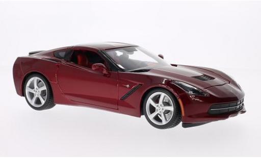 Chevrolet Corvette 1/18 Maisto Stingray (C7) metalico rojo 2014 coche miniatura