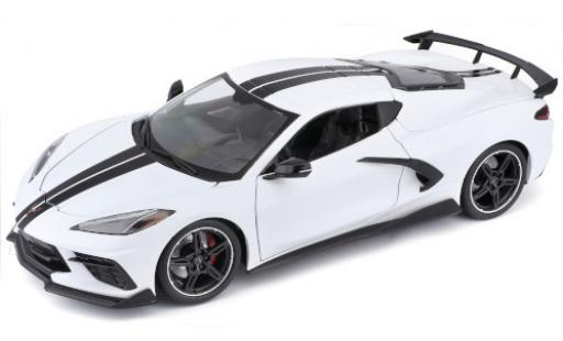 Coche miniatura Chevrolet Corvette 1/18 Maisto Stingray (C8) blanco/negro 2020 Chevrolet Corvette 1/18 Maisto Stingray (C8) blanco/negro 2020 coche miniatura