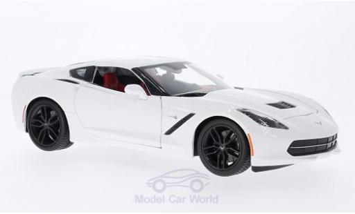 Chevrolet Corvette C7 1/18 Maisto Stingray Z51 (C7) blanco 2014 coche miniatura