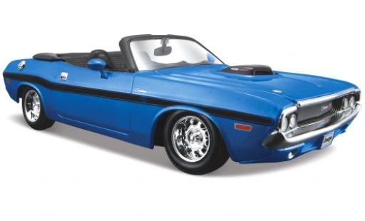 Dodge Challenger 1/24 Maisto R/T Convertible metalico azul 1970 coche miniatura