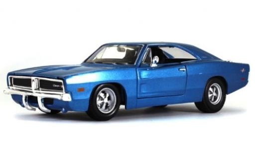 Dodge Charger 1/24 Maisto R/T metalico azul 1969 l'éce 1:25 coche miniatura