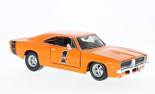 Dodge Charger 1/24 Maisto R/T naranja Harley-Davidson 1969 coche miniatura
