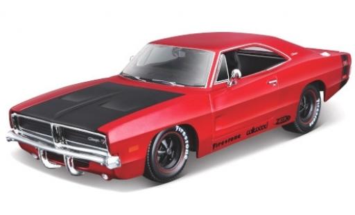 Dodge Charger 1/24 Maisto R/T Tuning metalico rojo/matt-negro 1969 coche miniatura