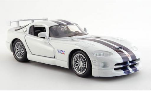 Coche miniatura Dodge Viper 1/24 Maisto GT 2 blanco avec negro-azul Streifen Dodge Viper 1/24 Maisto GT 2 blanco avec negro-azul Streifen coche miniatura