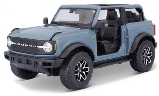 Ford Bronco 1/18 Maisto Badlands azul 2021 coche miniatura