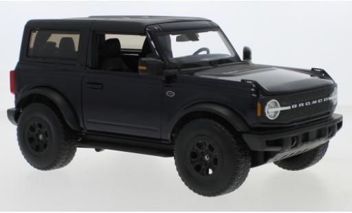 Ford Bronco 1/18 Maisto Wildtrak metalico azul/matt-negro 2021 coche miniatura