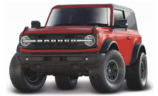 Ford Bronco 1/18 Maisto Wildtrak rojo/matt-negro 2021 coche miniatura