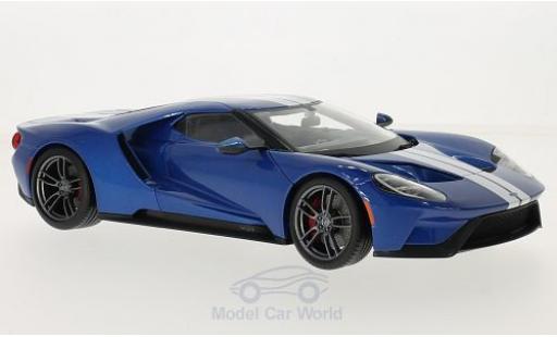 Coche miniatura Ford GT 1/18 Maisto metalico azul/blanco 2015 Ford GT 1/18 Maisto metalico azul/blanco 2015 coche miniatura