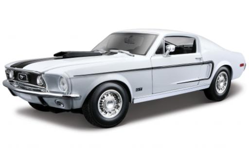 Ford Mustang GT 1/18 Maisto GT Cobra Jet metalico azul/negro 1968 coche miniatura