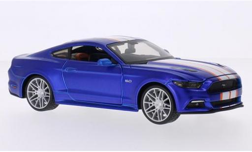 Coche miniatura Ford Mustang 1/24 Maisto GT Custom Tuning matt-azul/Dekor 2015 Ford Mustang 1/24 Maisto GT Custom Tuning matt-azul/Dekor 2015 coche miniatura