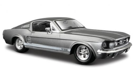 Coche miniatura Ford Mustang 1/24 Maisto GT metalico gris 1967 Ford Mustang 1/24 Maisto GT metalico gris 1967 coche miniatura