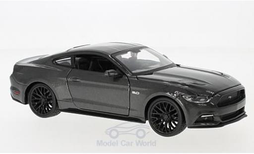 Coche miniatura Ford Mustang 1/24 Maisto GT metalico gris 2015 Ford Mustang 1/24 Maisto GT metalico gris 2015 coche miniatura
