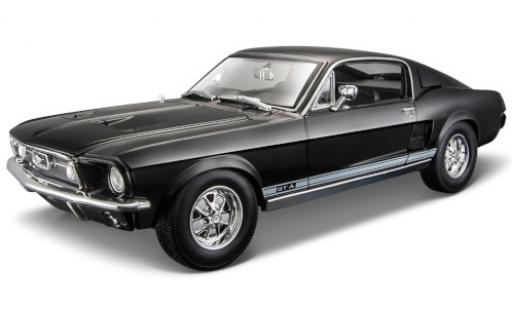 Coche miniatura Ford Mustang 1/18 Maisto GTA Fastback negro 1967 Ford Mustang 1/18 Maisto GTA Fastback negro 1967 coche miniatura