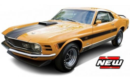 Ford Mustang 1/18 Maisto Mach 1 naranja/negro 1970 coche miniatura