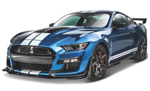 Coche miniatura Ford Mustang 1/18 Maisto Shelby GT500 metalico azul/blanco 2020 Ford Mustang 1/18 Maisto Shelby GT500 metalico azul/blanco 2020 coche miniatura