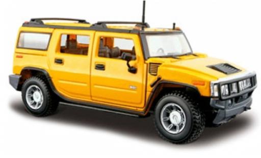 Coche miniatura Hummer H2 1/24 Maisto Station Wagon amarillo 2003 1:27 Hummer H2 1/24 Maisto Station Wagon amarillo 2003 1:27 coche miniatura