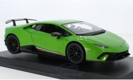 Lamborghini Huracan 1/18 Maisto Performante metalico verde 2018 coche miniatura