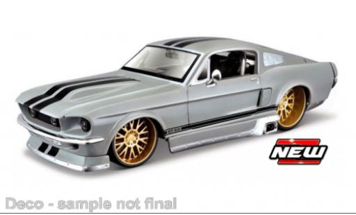 Coche miniatura Ford Mustang 1/24 Maisto GT gris/negro 1967 Ford Mustang 1/24 Maisto GT gris/negro 1967 coche miniatura