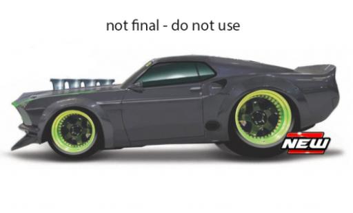 Ford Mustang 1/64 Maisto RTR-X gris/verde coche miniatura