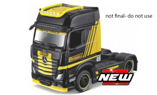 Coche miniatura Mercedes Actros 1/64 Maisto 1851 MP4 Gigaspace negro/amarillo Mercedes Actros 1/64 Maisto 1851 MP4 Gigaspace negro/amarillo coche miniatura