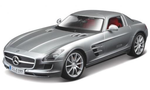Mercedes SLS 1/18 Maisto AMG (C197) gris 2010 coche miniatura