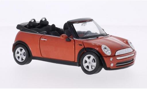 Coche miniatura Mini Cooper 1/24 Maisto Cabriolet metalico naranja 2004 Mini Cooper 1/24 Maisto Cabriolet metalico naranja 2004 coche miniatura