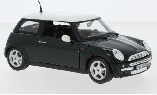 Coche miniatura Mini Cooper 1/24 Maisto metalico verde/blanco Mini Cooper 1/24 Maisto metalico verde/blanco coche miniatura