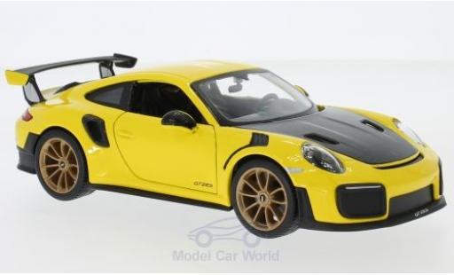 Coche miniatura Porsche 991 GT2 RS 1/24 Maisto 911 (.2) GT2 RS amarillo/negro 2018 Porsche 991 GT2 RS 1/24 Maisto 911 (.2) GT2 RS amarillo/negro 2018 coche miniatura