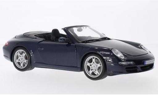 Porsche 997 S 1/18 Maisto 911 () Carrera S Cabriolet metalico azul coche miniatura