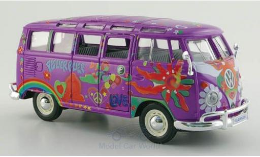 Coche miniatura Volkswagen T1 B 1/24 Maisto Samba Bus lila/Dekor Hippie Massstab 1:25 Volkswagen T1 B 1/24 Maisto Samba Bus lila/Dekor Hippie Massstab 1:25 coche miniatura