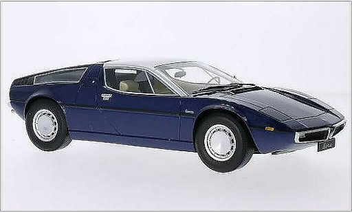 Maserati Bora Base 1/18 Minichamps metalico azul/gris 1970 coche miniatura