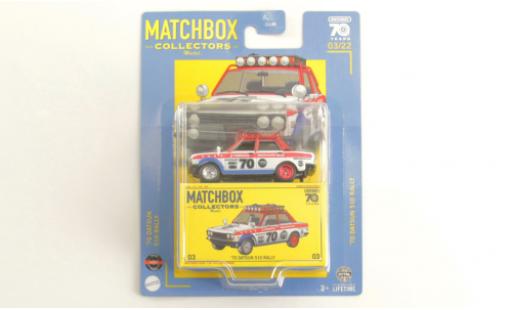 Datsun 510 1/64 Matchbox Rally 1970 coche miniatura