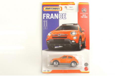 Coche miniatura Fiat 500 1/64 Matchbox X metallise naranja 2016 Fiat 500 1/64 Matchbox X metallise naranja 2016 coche miniatura