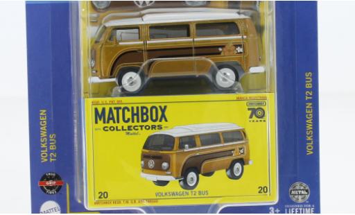 Coche miniatura Volkswagen T2 1/64 Matchbox bus metallise beige/Décorer Volkswagen T2 1/64 Matchbox bus metallise beige/Décorer coche miniatura