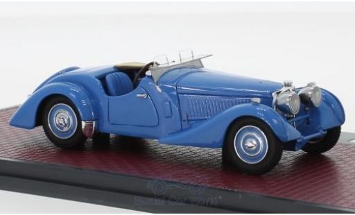 Coche miniatura Bugatti 57 1/43 Matrix Type S Corsica Roadster azul RHD 1937 Malcolm Campbell #531 Bugatti 57 1/43 Matrix Type S Corsica Roadster azul RHD 1937 Malcolm Campbell #531 coche miniatura