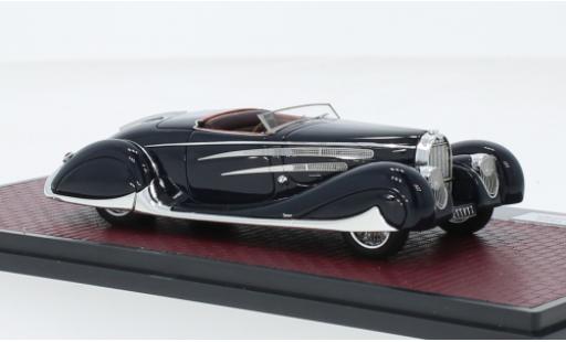 Bugatti 57 1/43 Matrix TC VanVooren cabriolets azul foncé RHD 1939 coche miniatura