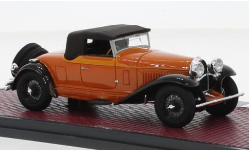 Coche miniatura Bugatti 46 1/43 Matrix Type Cabriolet de Villars naranja/marron RHD 1930 Bugatti 46 1/43 Matrix Type Cabriolet de Villars naranja/marron RHD 1930 coche miniatura