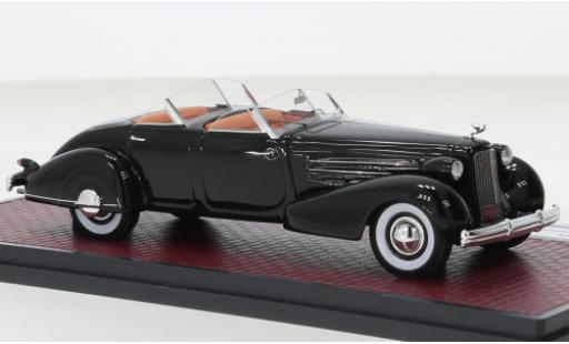 Cadillac V16 1/43 Matrix Dual Cowl Sport Pheaton negro 1937 coche miniatura