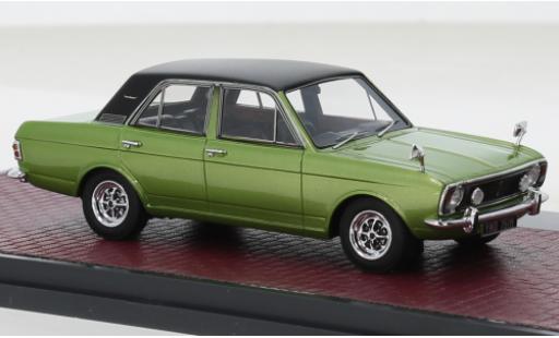 Ford Cortina 1/43 Matrix MK II 1600E metallise la chaux/negro RHD 1968 coche miniatura