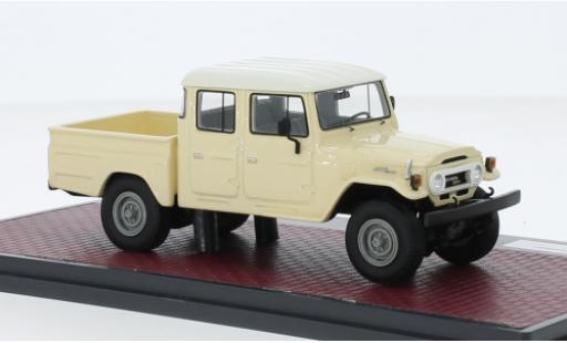 Toyota Land Cruiser 1/43 Matrix HJ45 Crew Cab beige/blanche coche miniatura
