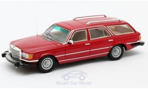 Coche miniatura Mercedes 350 1/43 Matrix SE (W116) Crayford Estate rojo 1977 Mercedes 350 1/43 Matrix SE (W116) Crayford Estate rojo 1977 coche miniatura