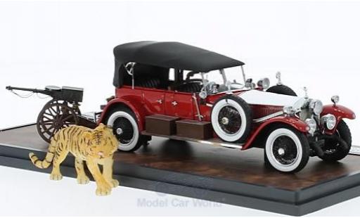 Coche miniatura Rolls Royce Phantom 1/43 Matrix Barker Torpedo Tourer rojo/gris 1925 HRH Maharaja of Kota #23RC mit Tiger Rolls Royce Phantom 1/43 Matrix Barker Torpedo Tourer rojo/gris 1925 HRH Maharaja of Kota #23RC mit Tiger coche miniatura